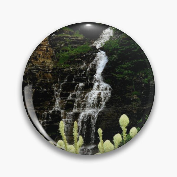 Item preview, Beargrass and Waterfall in Glacier National Park, Montana  designed and sold by LCAppling.
