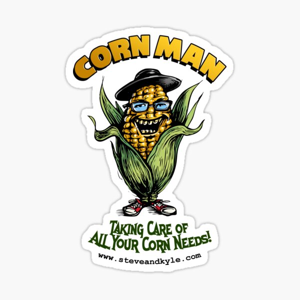 Corn Man Sticker
