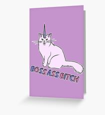 BOSS ASS CATICORN Greeting Card