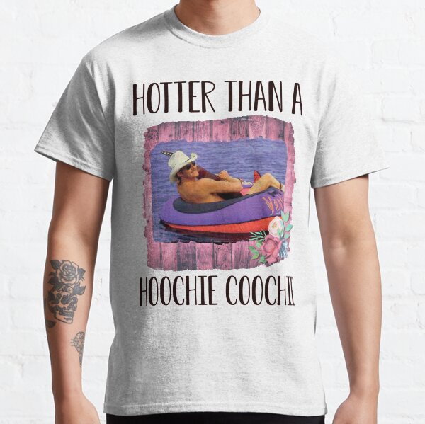 Funny Alan chattahoochee Jackson floating hotter than a hoochie coochie song country boots Classic T-Shirt