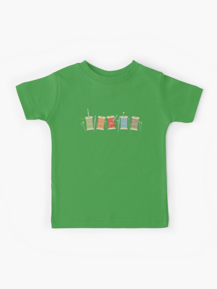 Colorful spools of thread pins needles sewing Kids T-Shirt for Sale by  BigMRanch