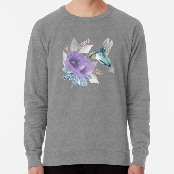 Humming Bird Sweatshirt Bird Sweatshirt Flower Sweatshirt 
