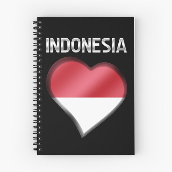 Item preview, Indonesia - Indonesian Flag Heart & Text - Metallic designed and sold by Graphix.