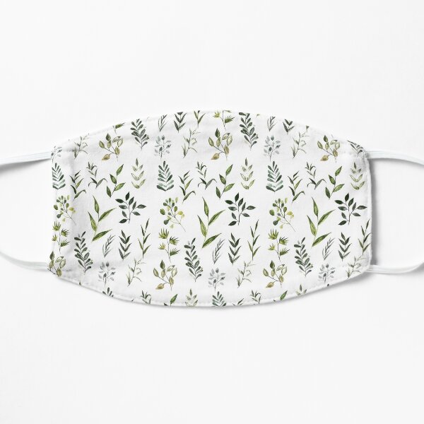 Watercolor Greenery Flat Mask