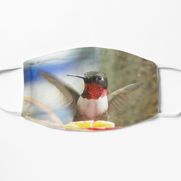 Male Ruby-throated Hummingbird Flat Mask