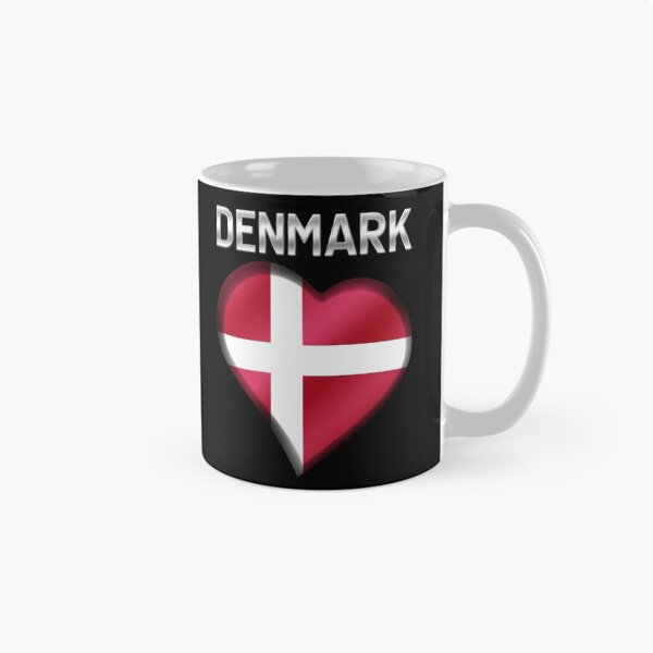 Item preview, Denmark - Danish Flag Heart & Text - Metallic designed and sold by Graphix.