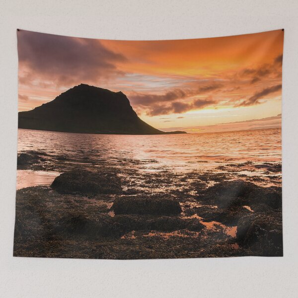 Item preview, Icelandic sunset of the famous Kirkjufell mountain, Iceland. designed and sold by KeiserOne.