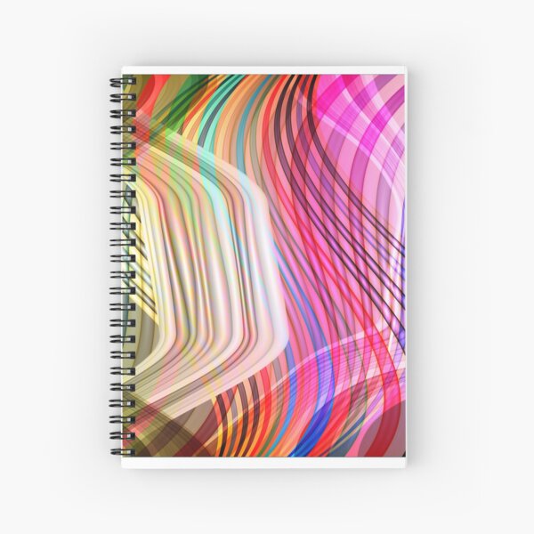 Intersecting Rainbows Spiral Notebook