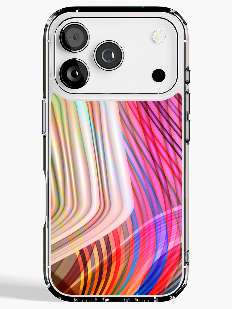 Thumbnail 1 of 5, iPhone Case, Intersecting Rainbows designed and sold by Ruffmouse.