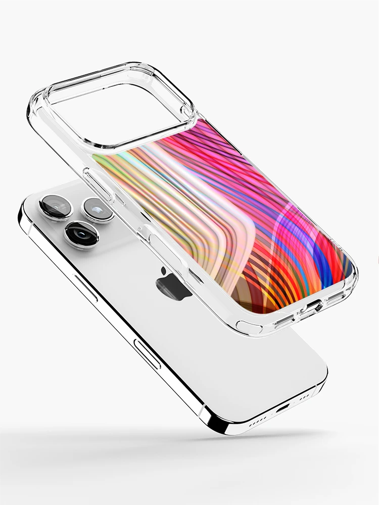 Thumbnail 2 of 5, iPhone Case, Intersecting Rainbows designed and sold by Ruffmouse.