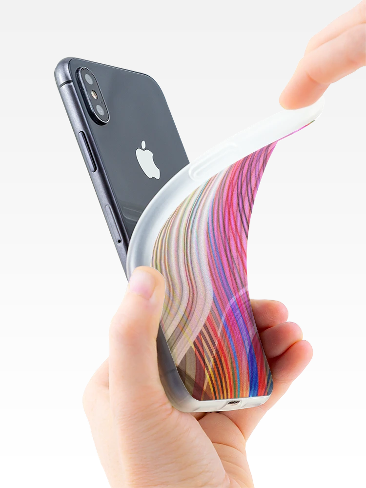 Thumbnail 4 of 5, iPhone Case, Intersecting Rainbows designed and sold by Ruffmouse.