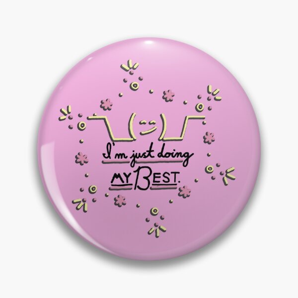 Item preview, Doing My Best (yellow/pink) designed and sold by Lee Trent.
