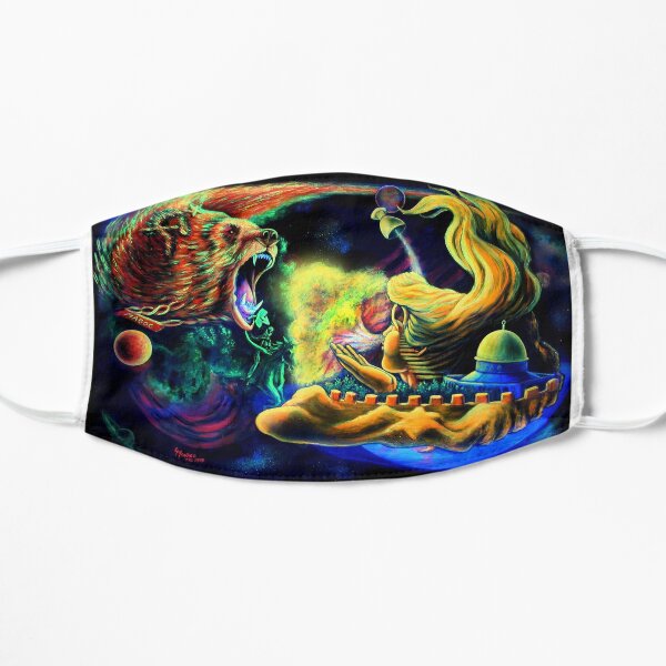 Trippy Psychedelic Visionary Surreal Psy Art - THE BRINGING OF MARS by Vincent Monaco Mask