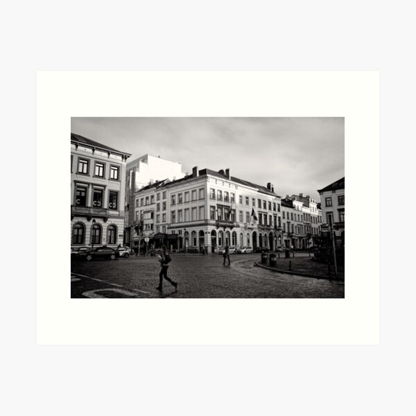 Crossing Luxembourg Square - Brussels Art Print