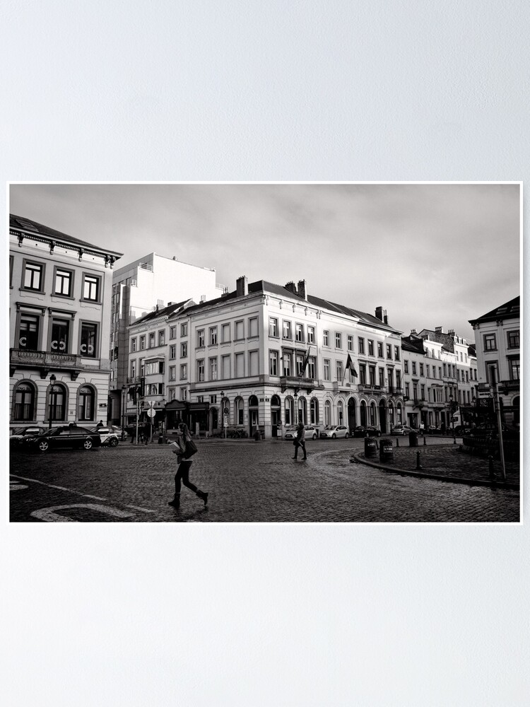 Alternate view of Crossing Luxembourg Square - Brussels Poster