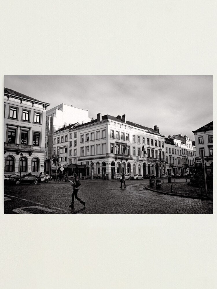 Alternate view of Crossing Luxembourg Square - Brussels Photographic Print