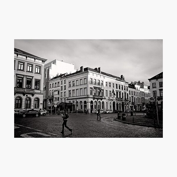 Crossing Luxembourg Square - Brussels Photographic Print