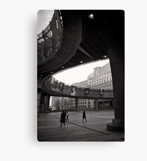 Crossing paths at Parliament - Brussels Canvas Print