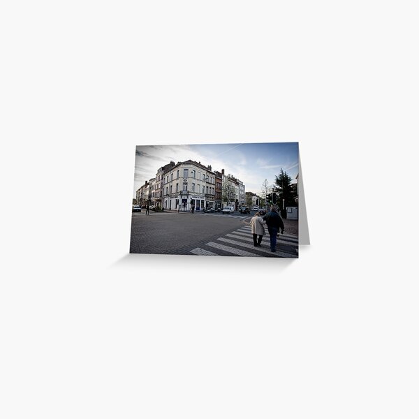 Walking with Mum - Brussels Greeting Card