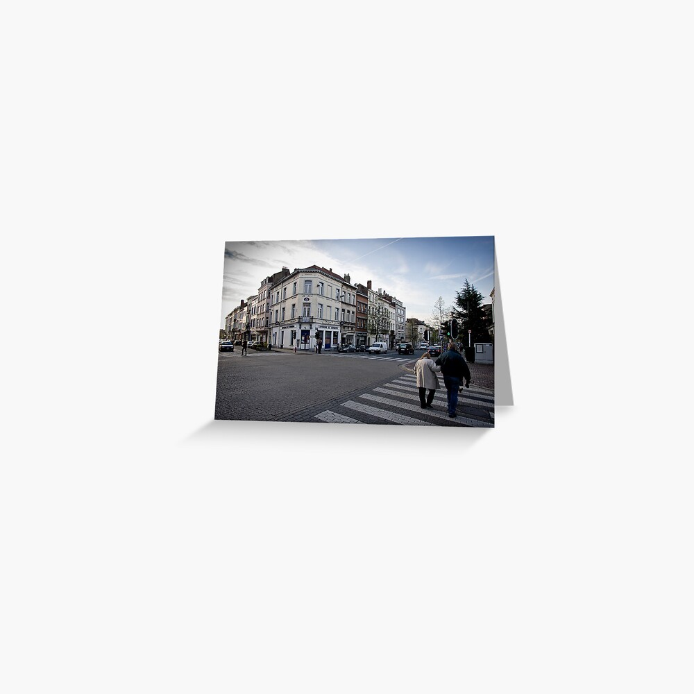 Walking with Mum - Brussels Greeting Card