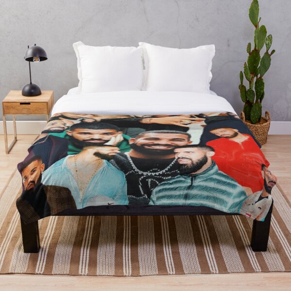 drake collage Throw Blanket