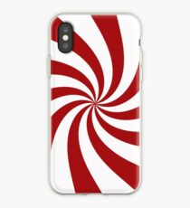 Red and White Peppermint Swirl iPhone-Hülle & Cover