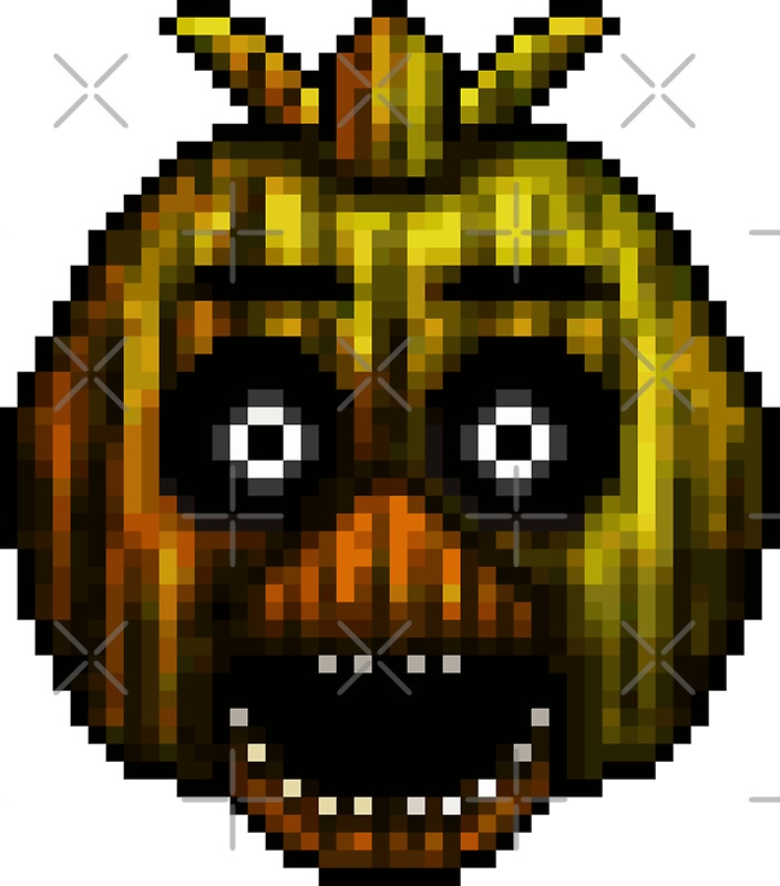 "Five Nights at Freddy's 3 - Pixel art - Phantom Chica" Stickers by