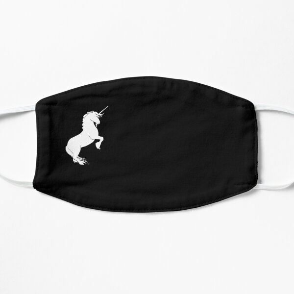 unicorn funny face Flat Mask
