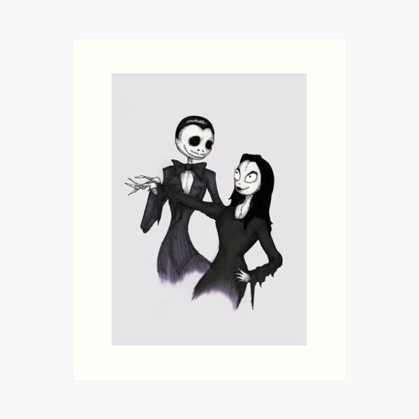 Morticia and Gomez by Cassie LaFave TattooNOW