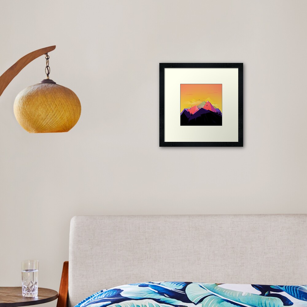 Oh the mountains Framed Art Print