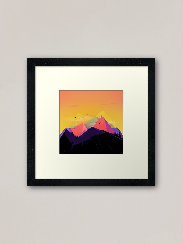Alternate view of Oh the mountains Framed Art Print
