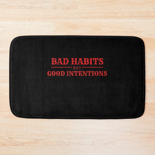 Item preview,  Red BAD HABITS but GOOD INTENTIONS vintage designed and sold by hasnimed.