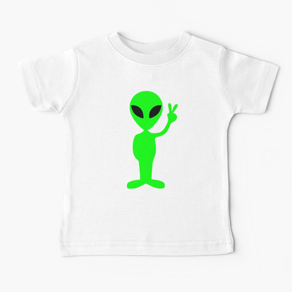 peace sign alien cute Baby T-Shirt