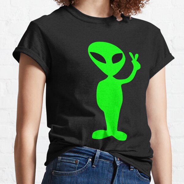 peace sign alien cute  Classic T-Shirt