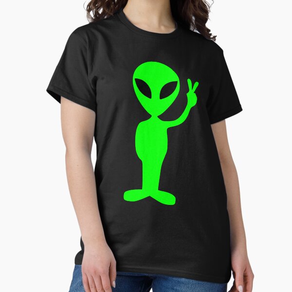 peace sign alien cute Classic T-Shirt