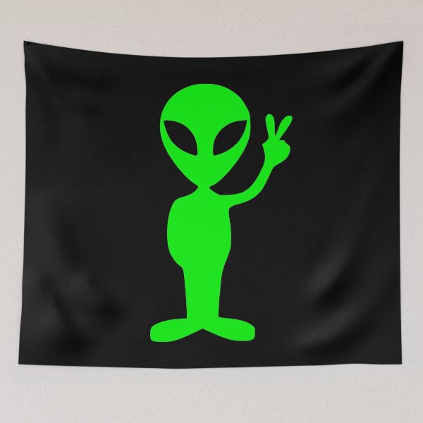 Item preview, peace sign alien cute  designed and sold by Gossip Rag.