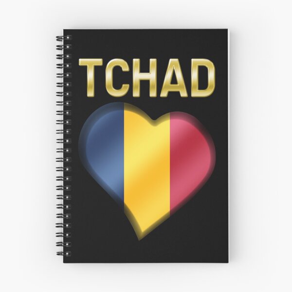 Artikelvorschau, Tchad - Chadian Flag Heart & Text - Metallic entworfen und verkauft von Graphix.