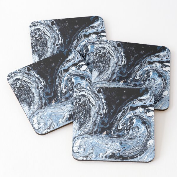 Item preview, Marble - Black And Light Blue designed and sold by BohemianAtlas.