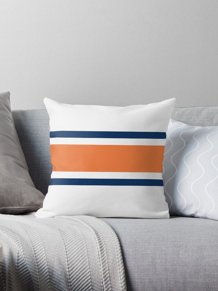 orange and white throw pillows