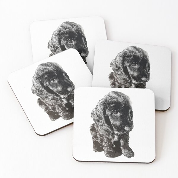 Item preview, English Cocker Spaniel Black Puppy Dog - Adorable! designed and sold by ElegantCat.