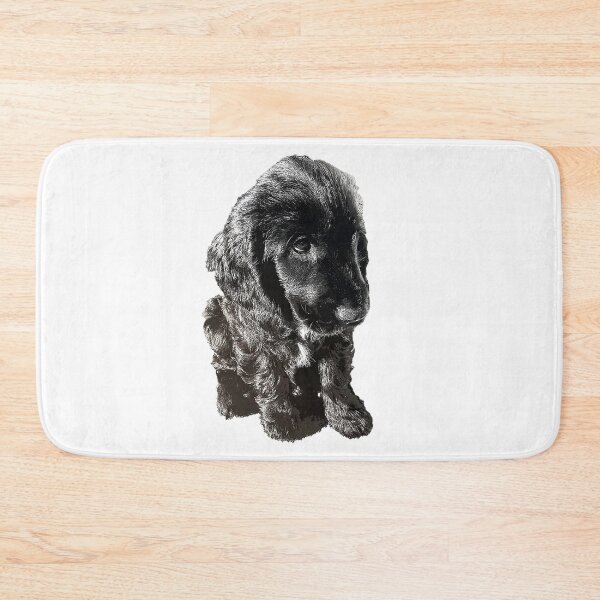 Item preview, English Cocker Spaniel Black Puppy Dog - Adorable! designed and sold by ElegantCat.