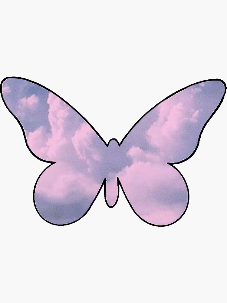 "Aesthetic Cloud Butterfly" Sticker by eg0229