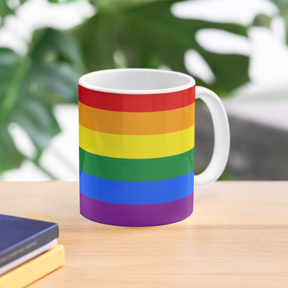 Pride Rainbow Stripes Coffee Mug For Sale By Lyndabarrie Redbubble