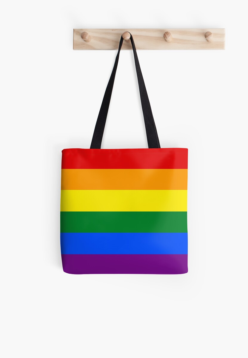 Pride Rainbow Stripes Tote Bag By Lyndabarrie Redbubble