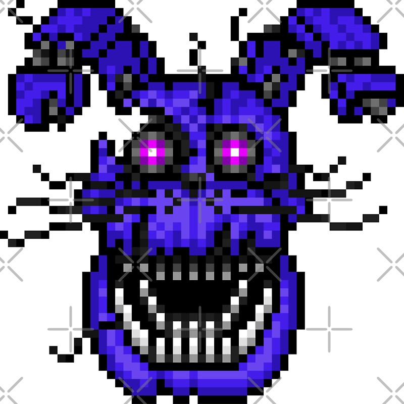 "Five Nights at Freddys 4 - Nightmare Bonnie - Pixel art" Stickers by