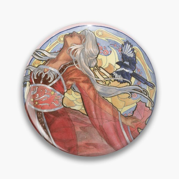 Item preview, Lady of July Star Festival with Magpies and Lanterns Mucha Inspired Birthstone Series     Edit designed and sold by angelasasser.