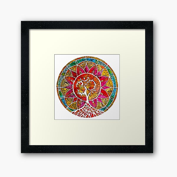 Tree of Life Mandala Framed Art Print