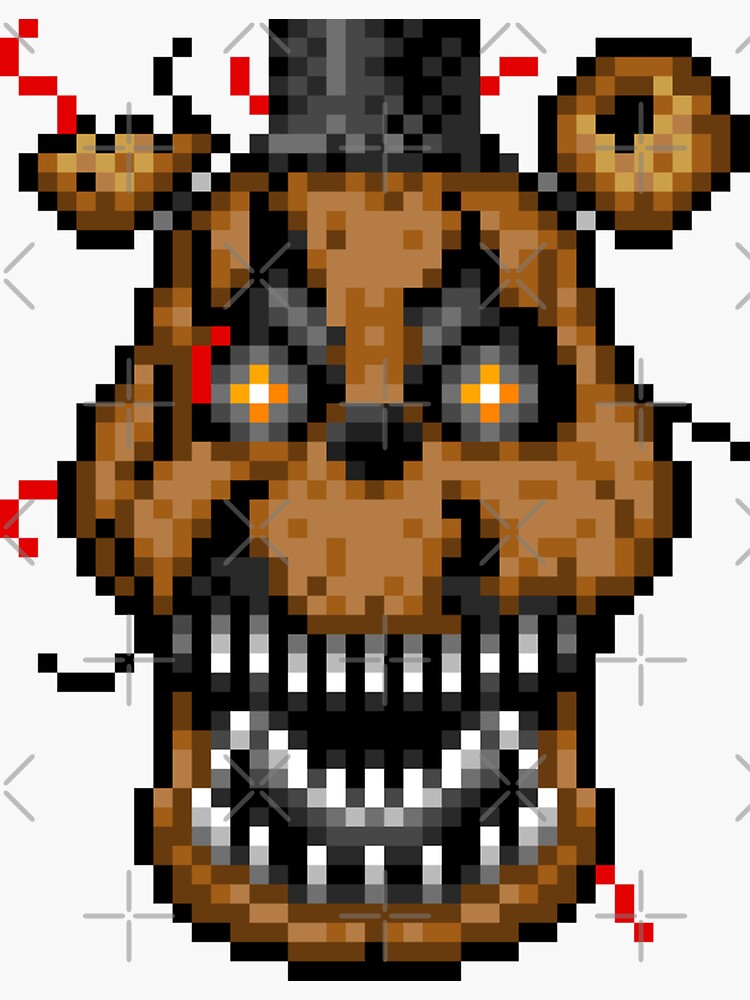 Five Nights at Freddys 4 - Nightmare Fredbear - Pixel art Sticker for Sale  by GEEKsomniac