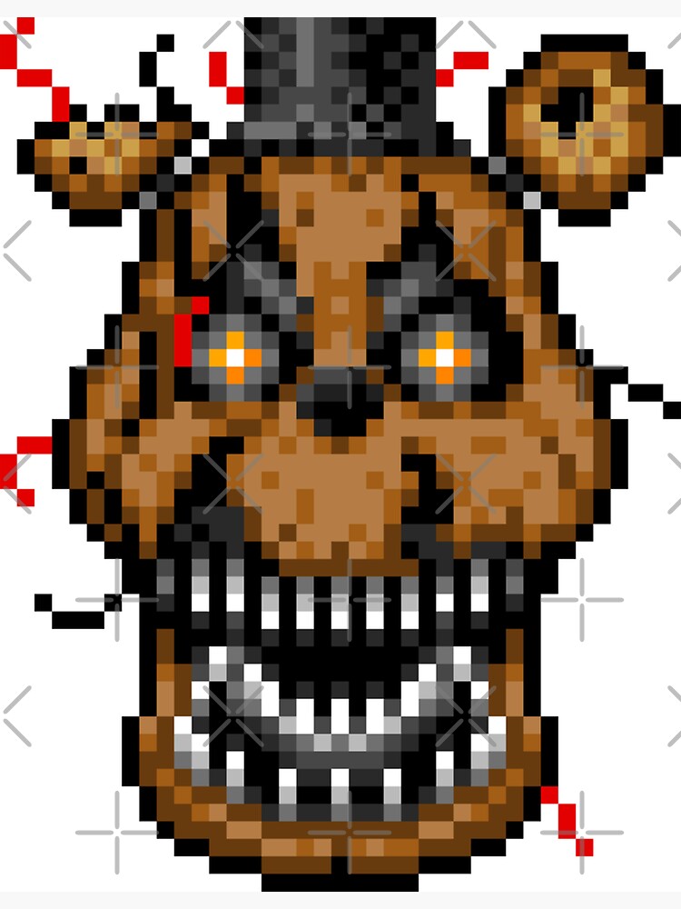 Five Nights at Freddys 4 - Mini Freddy - Pixel art Postcard for