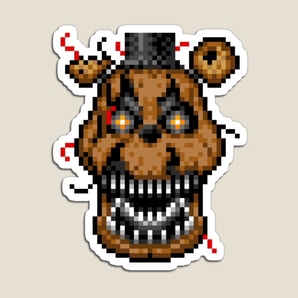 Five Nights at Freddys 4 - Nightmare Freddy - Pixel art Magnet for Sale by  GEEKsomniac